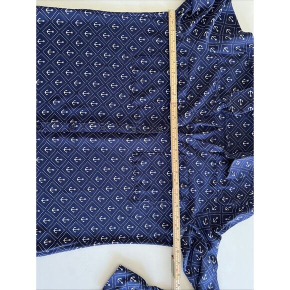 Express The Portofino Shirt Anchor Print Navy Size Large Beach Cruise Resort - Picture 10 of 13